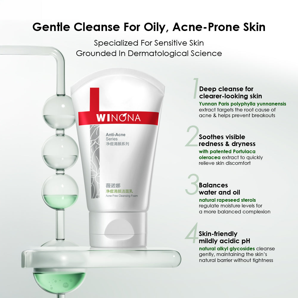 Winona Acne Free Cleansing Foam 80g
