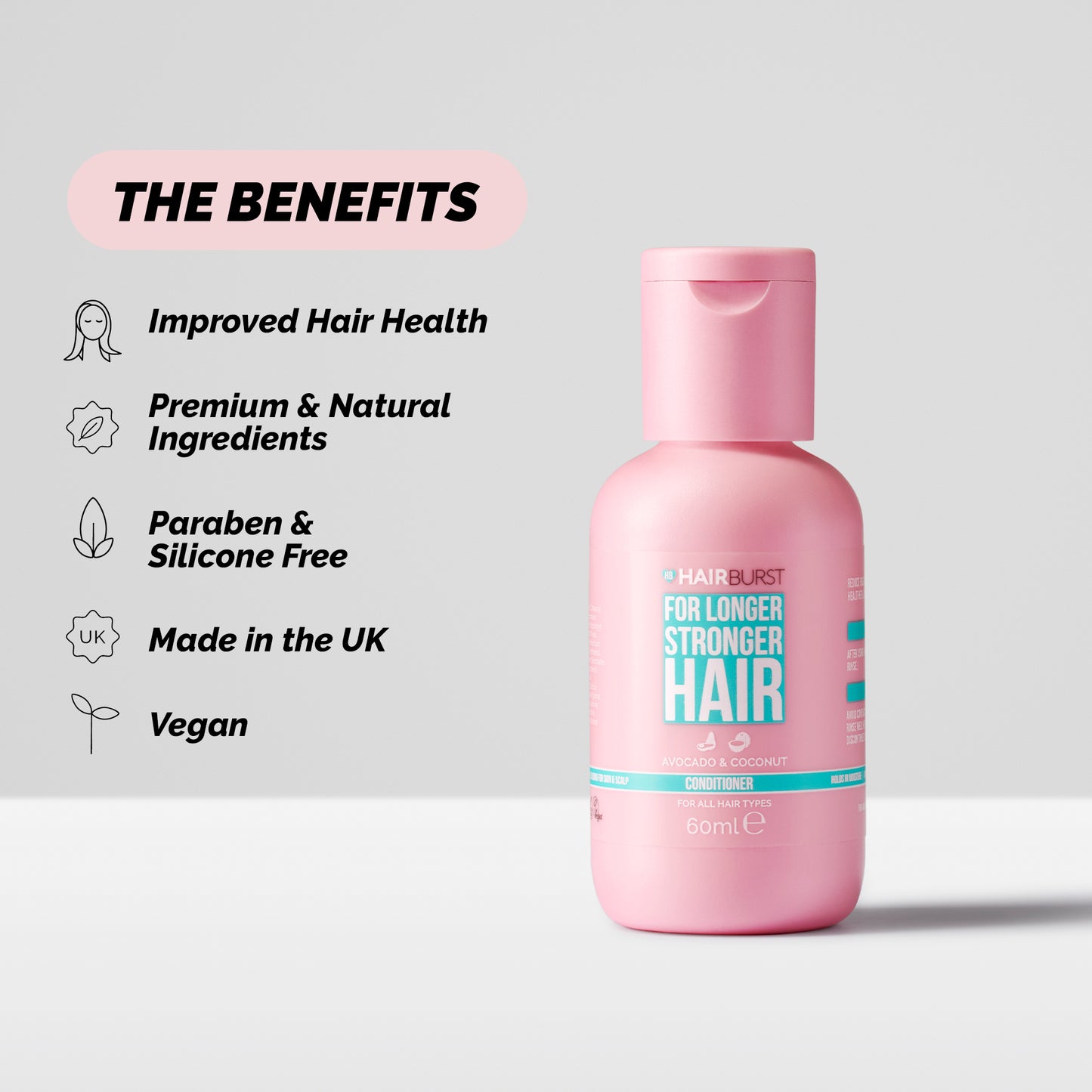 Hairburst Mini Conditioner for Longer, Stronger Hair 60ml