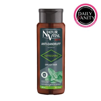 NaturVital Anti-Dandruff Shampoo (Men) - Greasy Hair (300ml)