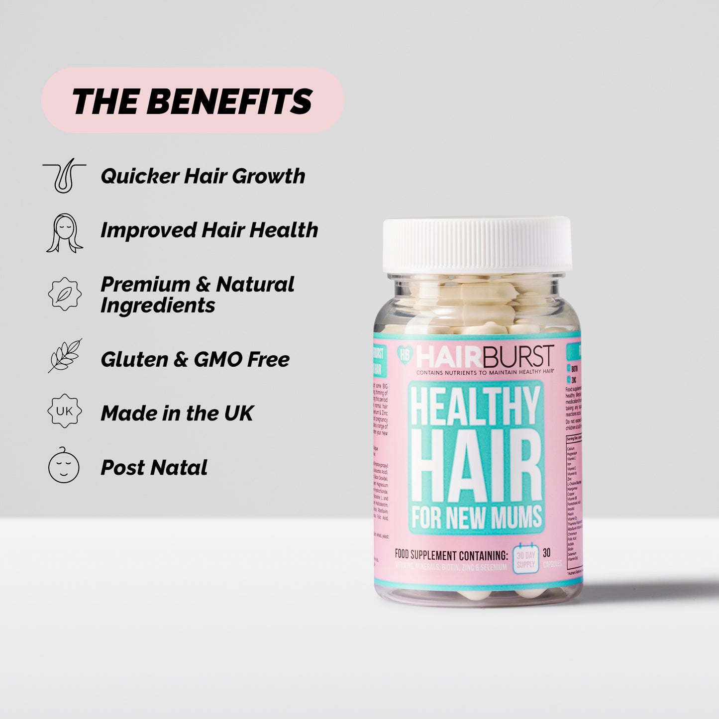 Hairburst NewMums Hair Vitamins (30 capsules- Long Expiry